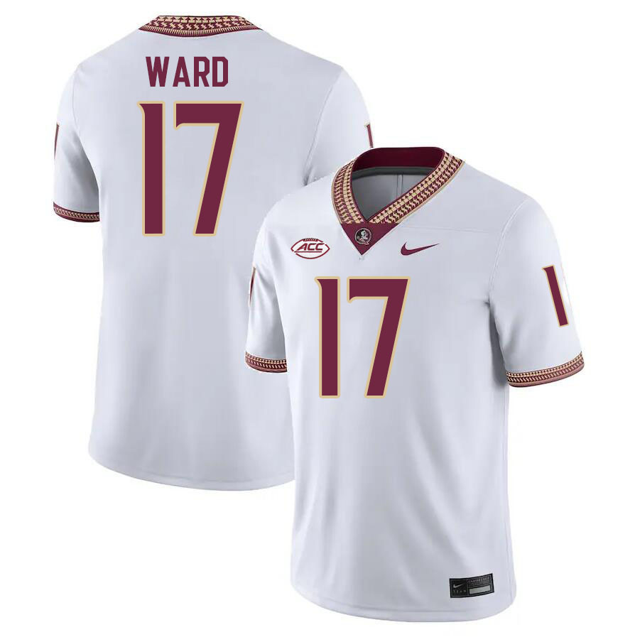 #17 Charlie Ward Florida State Seminoles Jerseys Football Stitched-White - Click Image to Close